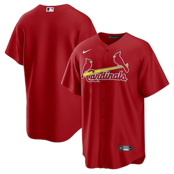 mens nike red st louis cardinals alternate replica team jers